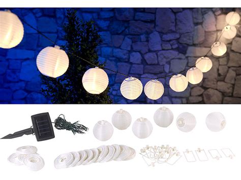 Guirlande De Lampions Led Tanches Avec Chargeur Solaire Pearl Fr