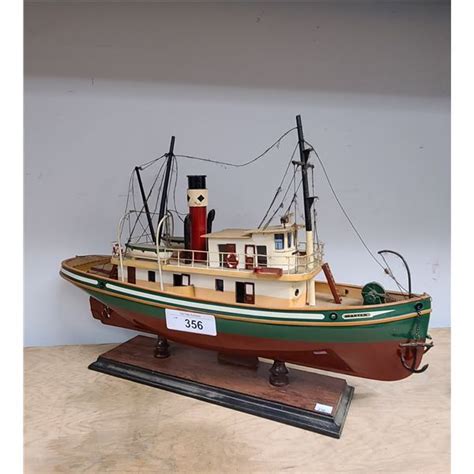 WOODEN TUGBOAT MODEL