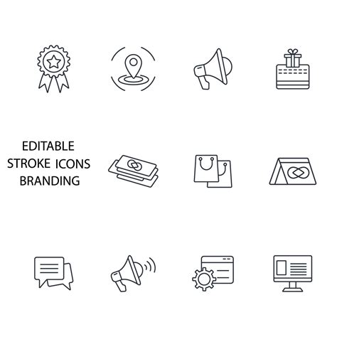 Branding Icons Set Branding Pack Symbol Vector Elements For