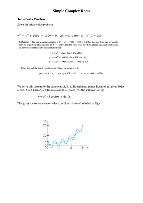 Pdf Method To Solve Initial Value Problem By Using Simple Complex Roots