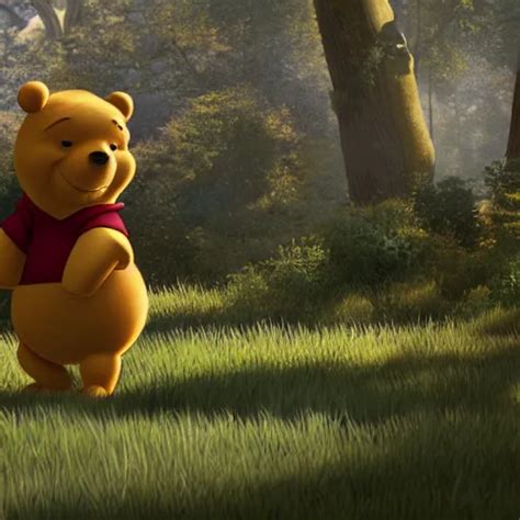 Unreal Engine 5 Render Of Winnie The Pooh In Startrek Stable