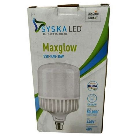 Syska Ceramic Hab W Maxglow Hammer Led Bulb Cool Daylight At Best