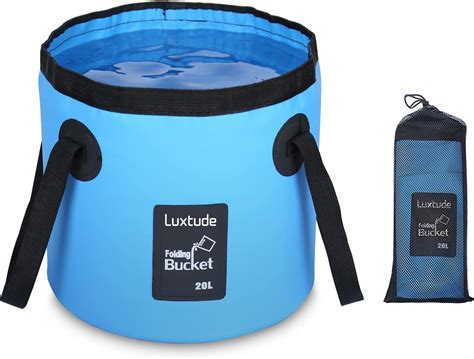 Luxtude Collapsible Bucket With Handle Gallon L Portable Ultra