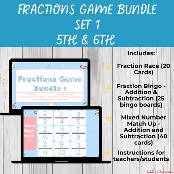 Fractions Game/Activity Bundle Set 1 (Maths Curriculum Links) | TPT