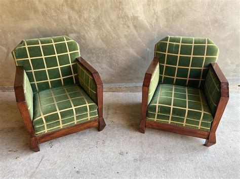 Pair Of Art Deco Upholstered Chairs France 1930s The Renner Project