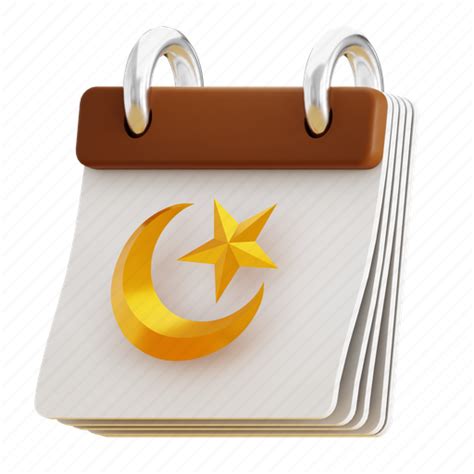 Ramadan, calendar, religion, islamic, moon, islam, mosque 3D illustration - Download on Iconfinder