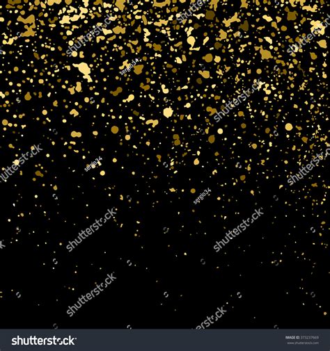 Gold Glitter Texture On Black Background Stock Vector (Royalty Free) 373237669 | Shutterstock