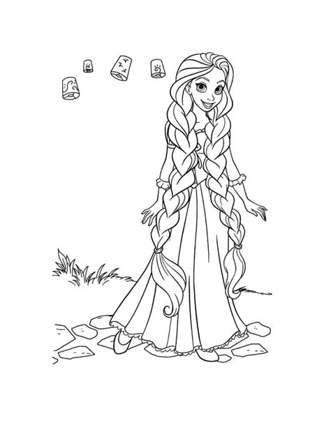 Dibujos De Princesa Rapunzel Para Colorear Para Colorear Pintar E