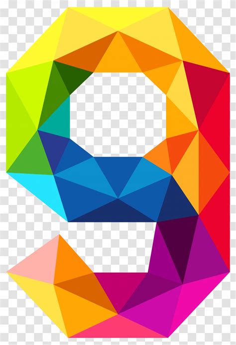 Triangular Number Color Clip Art Symmetry Colourful Triangles Nine