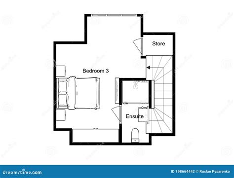 Modern Interior Design, Isolated Floor Plan with White Walls, Blueprint of Apartment. Detailed ...