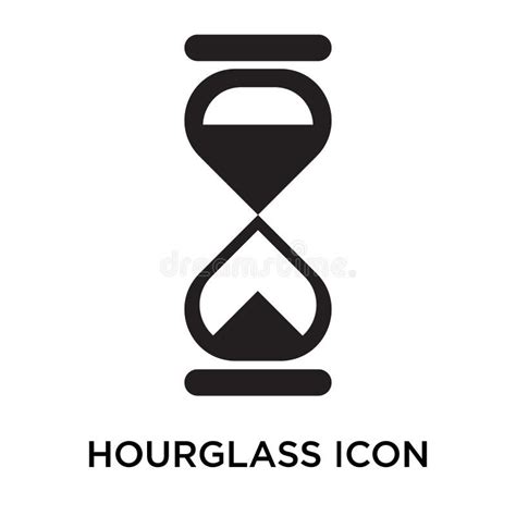 Hourglass Icon Vector Isolated On White Background Hourglass Sign Black Time Symbols Stock