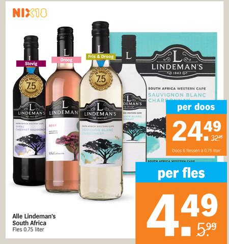 Lindemans Rose Witte Wijn Folder Aanbieding Bij Albert Heijn Details