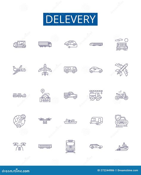 Delevery Line Icons Signs Set Design Collection Of Dispatch Delivery