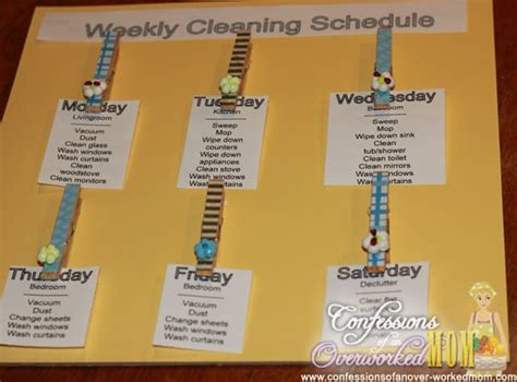 Household Cleaning Schedule - Printable