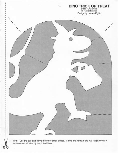 Dinosaur Pumpkin Stencil