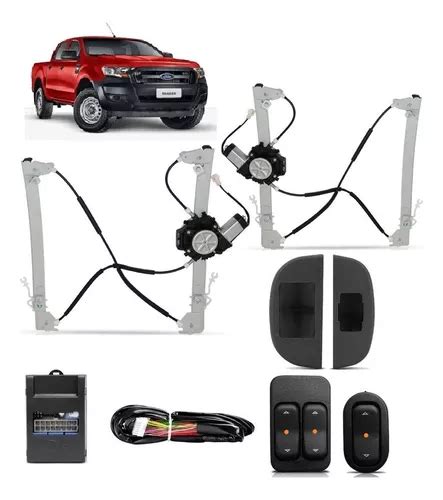 Kit Vidro Eletrico Ford Ranger Dianteiras 2012 A 2017 Sensor