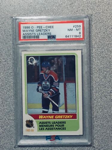 Opc O Pee Chee Wayne Gretzky Nhl Assist Leader