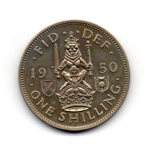 1950 Proof Shilling Scottish Type Coinage Of England