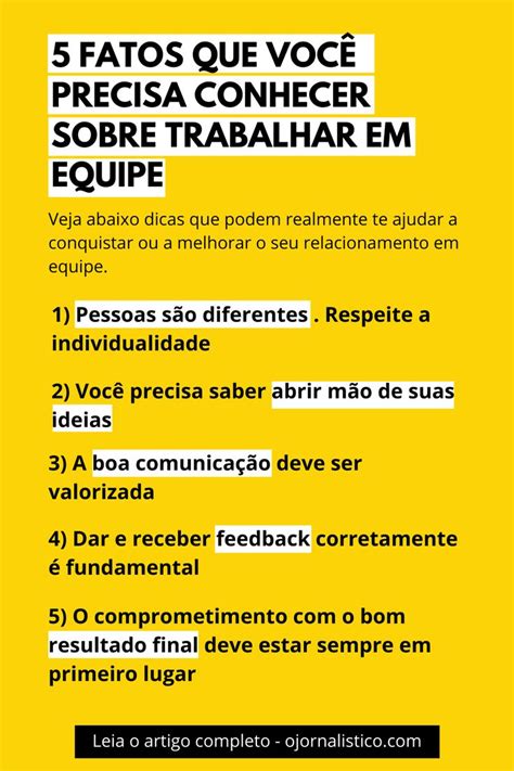 5 dicas importantes que você precisa conhecer sobre trabalhar em equipe