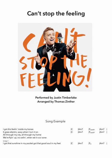 Can T Stop The Feeling From TROLLS Arr Thomas Zinther By Justin