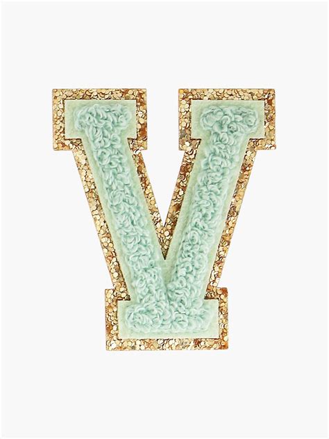 Preppy Mint Varsity Letter V Sticker For Sale By Ktp Redbubble