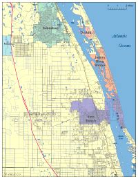 Editable Vero Beach, FL City Map - Illustrator / PDF | Digital Vector Maps