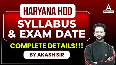 Haryana Horticulture Development Officer Haryana Hdo Syllabus And Exam Date Complete