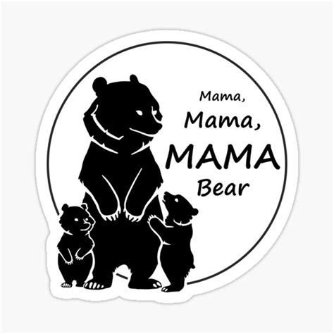 Mama Mama Mama Bear Sticker By Takmouse Redbubble