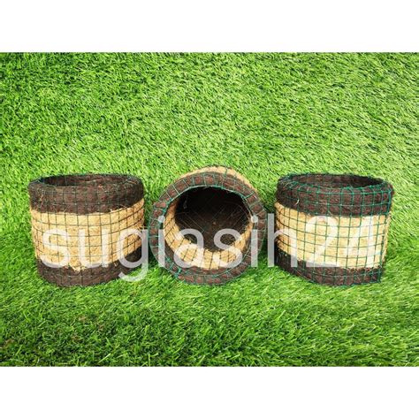 Jual Pot Bulat Sabut Kelapa X Cm Kombinasi Ijuk Hitam Shopee