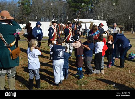 A Reenactment Of The Battle Of Cowpens In The American Revolutionary War At The Cowpens