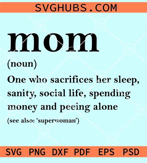 Mom Definition Svg Definition Svg Mothers Day Clipart Svg Mom Quote