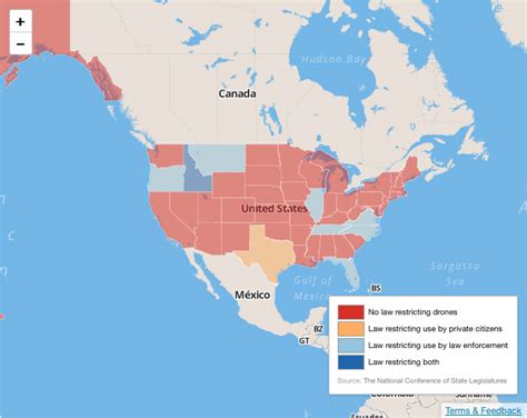 Map of Drone Laws by State