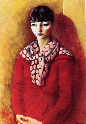 Kiki de Montparnasse in a red dress - Moise Kisling - WikiArt.org