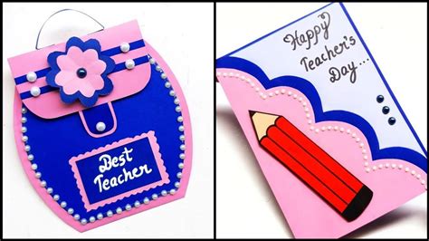 2 Diy Teacher Day Greeting Cardhandmade Teachers Day Card Making Ideas