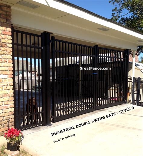 Aluminum Driveway Gates (Double Swing) | GreatFence.com