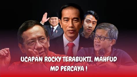 TerbuktiUcapan ROCKY GERUNG Mahfud MD Biarkan Yang Rusak Membusuk