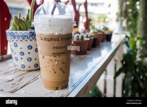 Thai sweet milk coffee,Chiang Mai,Thailand Stock Photo - Alamy