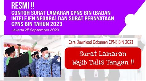 Contoh Surat Lamaran Cpns Bin Surat Pernyataan Cpns Bin Badan