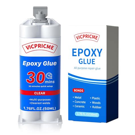 VICPRICME Plastic Clear Epoxy Glue,All Purpose Repair Glue,, 45% OFF