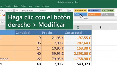 Aplicar Estilos De Celda Youtube