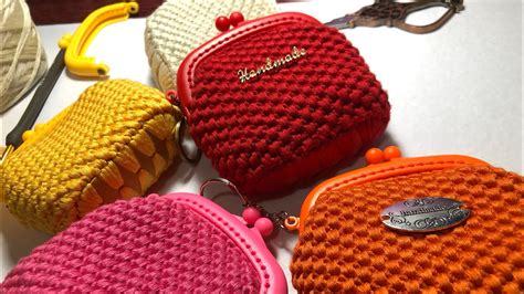 Crochet Coin Purse Mini With Leather Base Tutorial YouTube