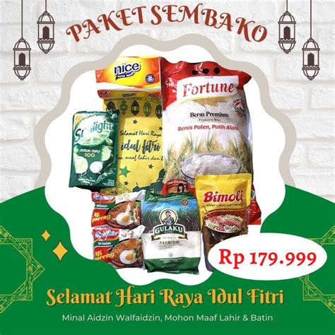 Jual Parsel Sembako Free Kartu Ucapan Kg Zakat Fitrah Paket Donasi