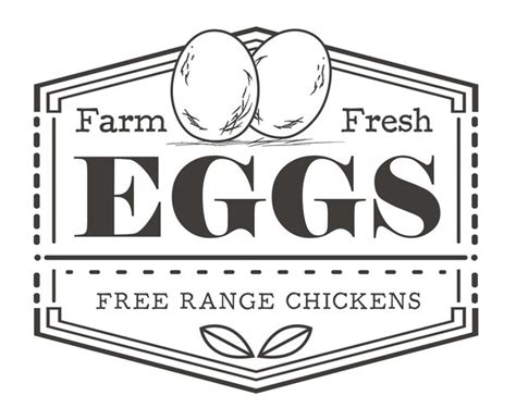 Premium Vector Farm Fresh Eggs With Free Range Chickens Sign