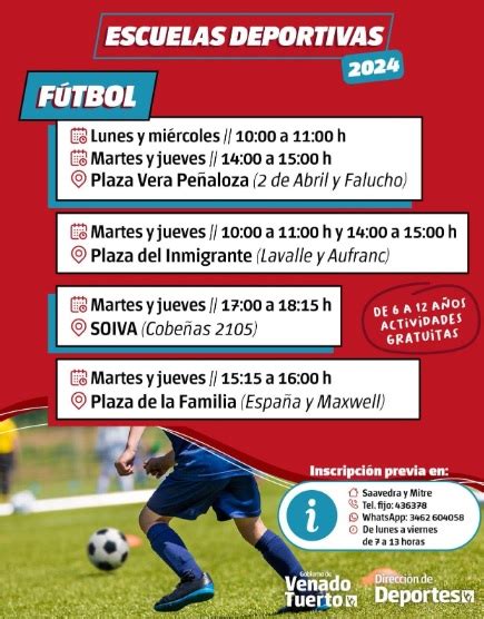 Inscripción abierta para el fútbol de las escuelas deportivas