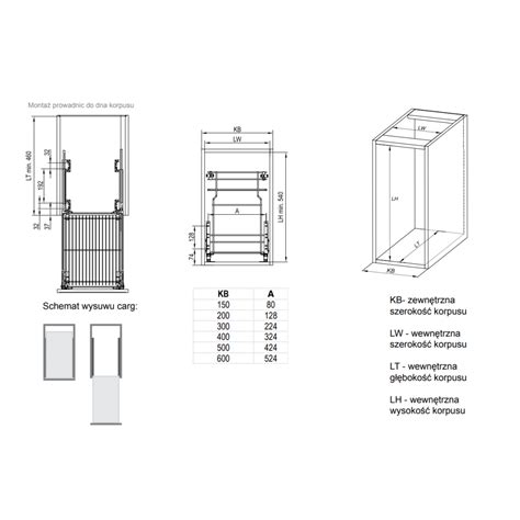 Kosz Cargo Mini Monta Dolny Rejs Variant Multi Efekt Chrom