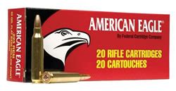 223 Rem Federal American Eagle 55 Gr FMJ BT 20 Rnds Red Box M ID