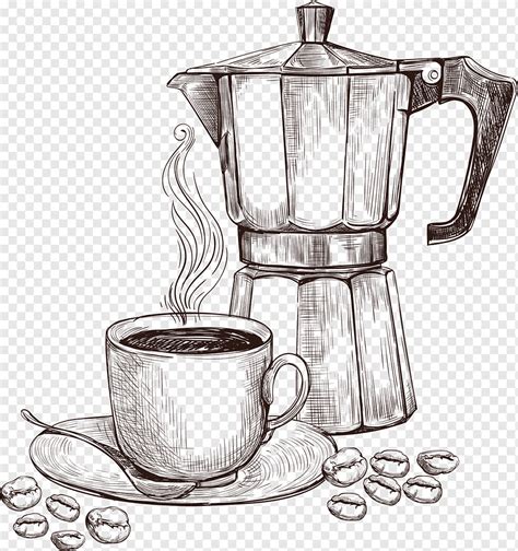 Coffee Maker Sketch Arabic Coffee Coffeemaker Coffee Cup Coffee