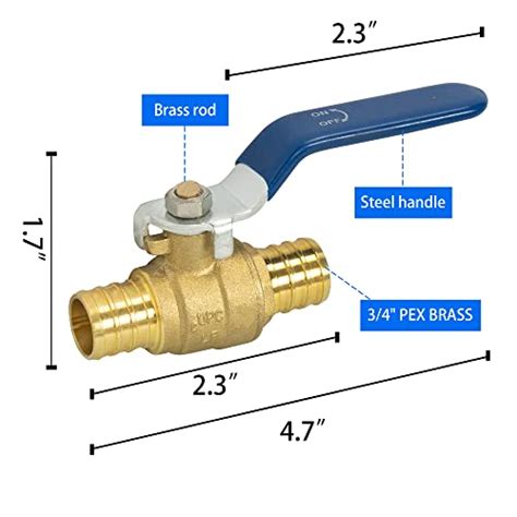 Snapklik Hourleey Pieces Inch Pex Brass Full Port Shut Off