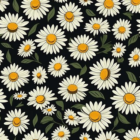 Premium AI Image Whimsical Daisy Symphony Floral Pattern