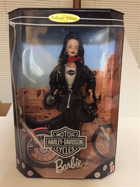 Vintage 1998 Collector Edition Harley Davidson Barbie Doll Nrfb Mattel